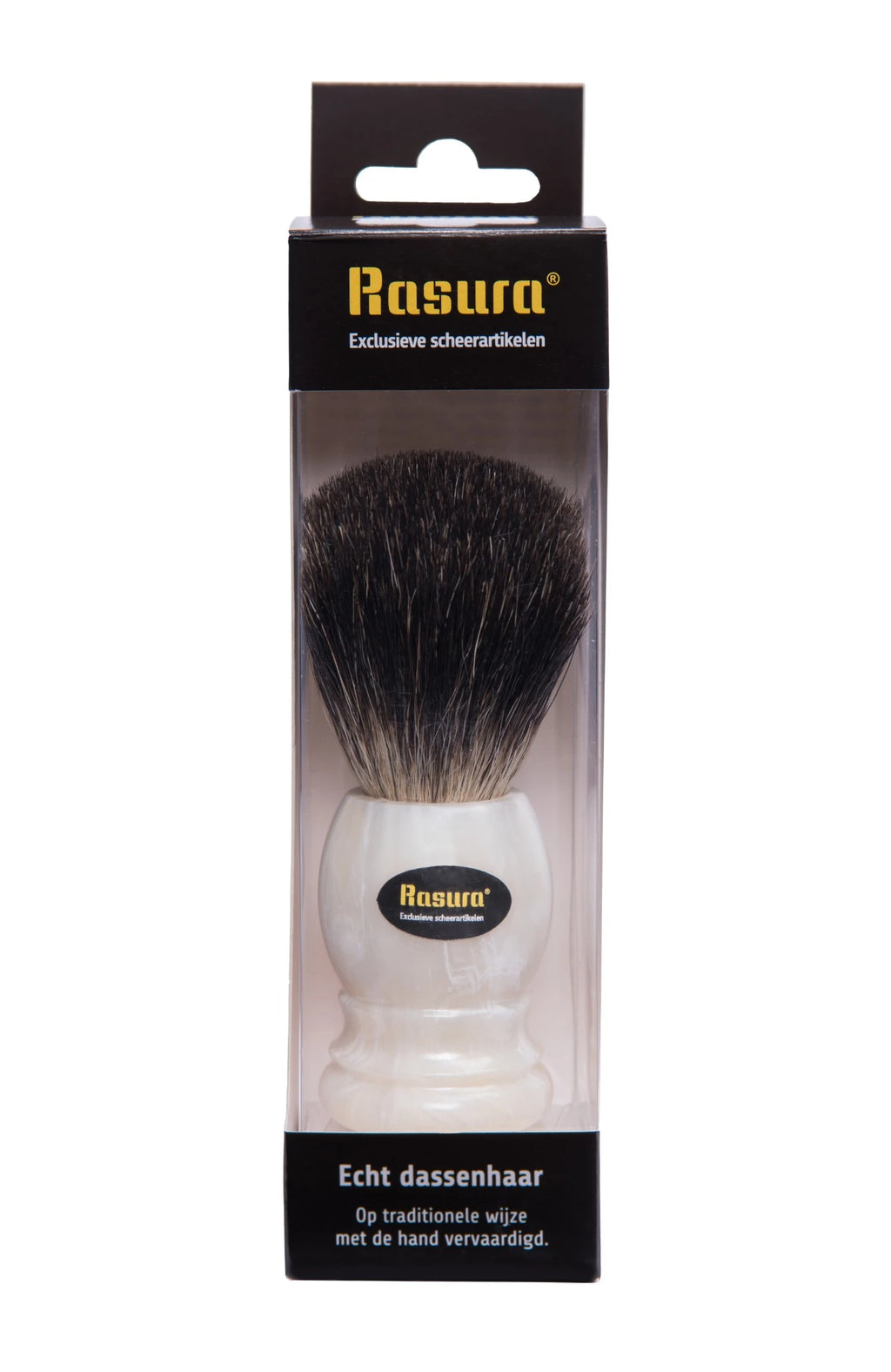 Rasura Scheerkwast Graudas wit / parelmoer