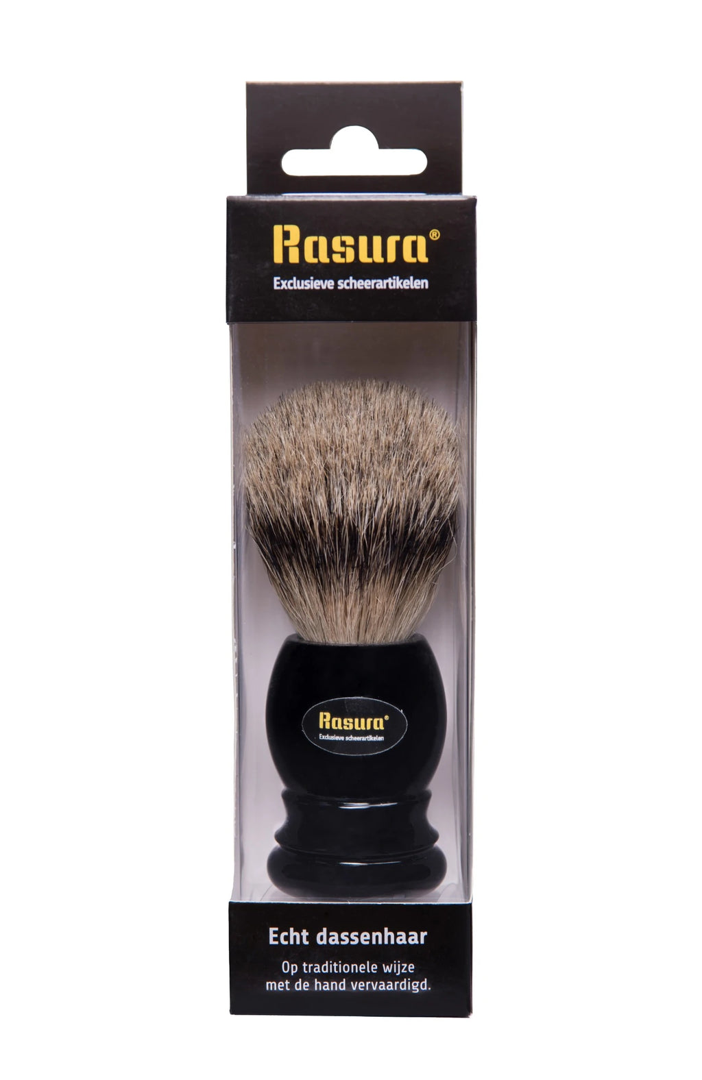Rasura Scheerkwast Silverspits zwart