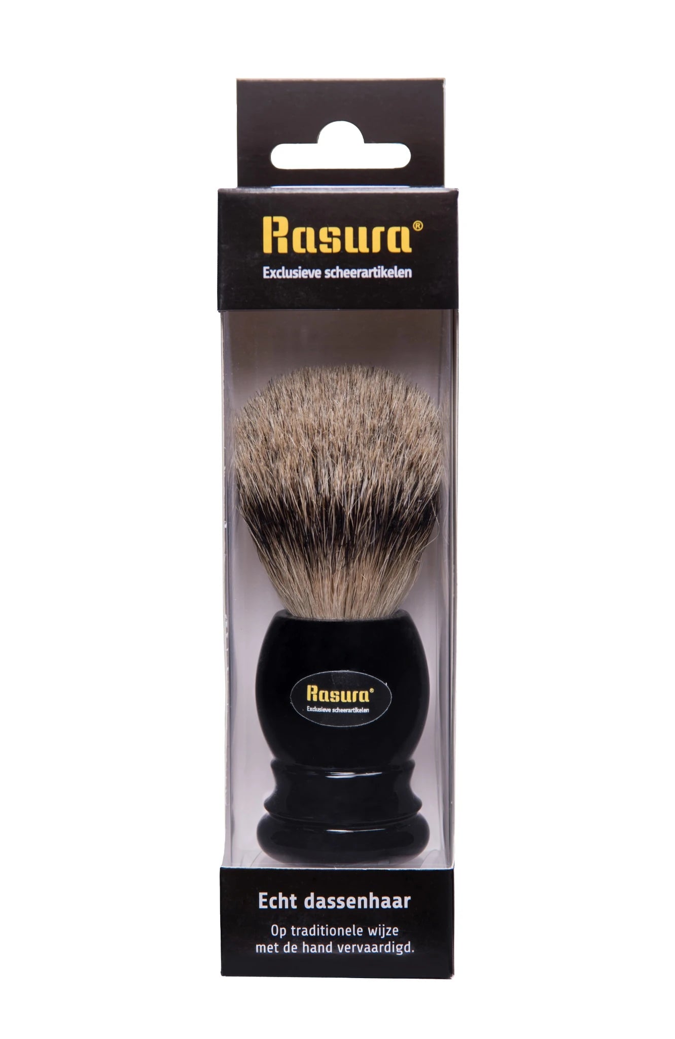 Rasura Scheerkwast Silverspits zwart