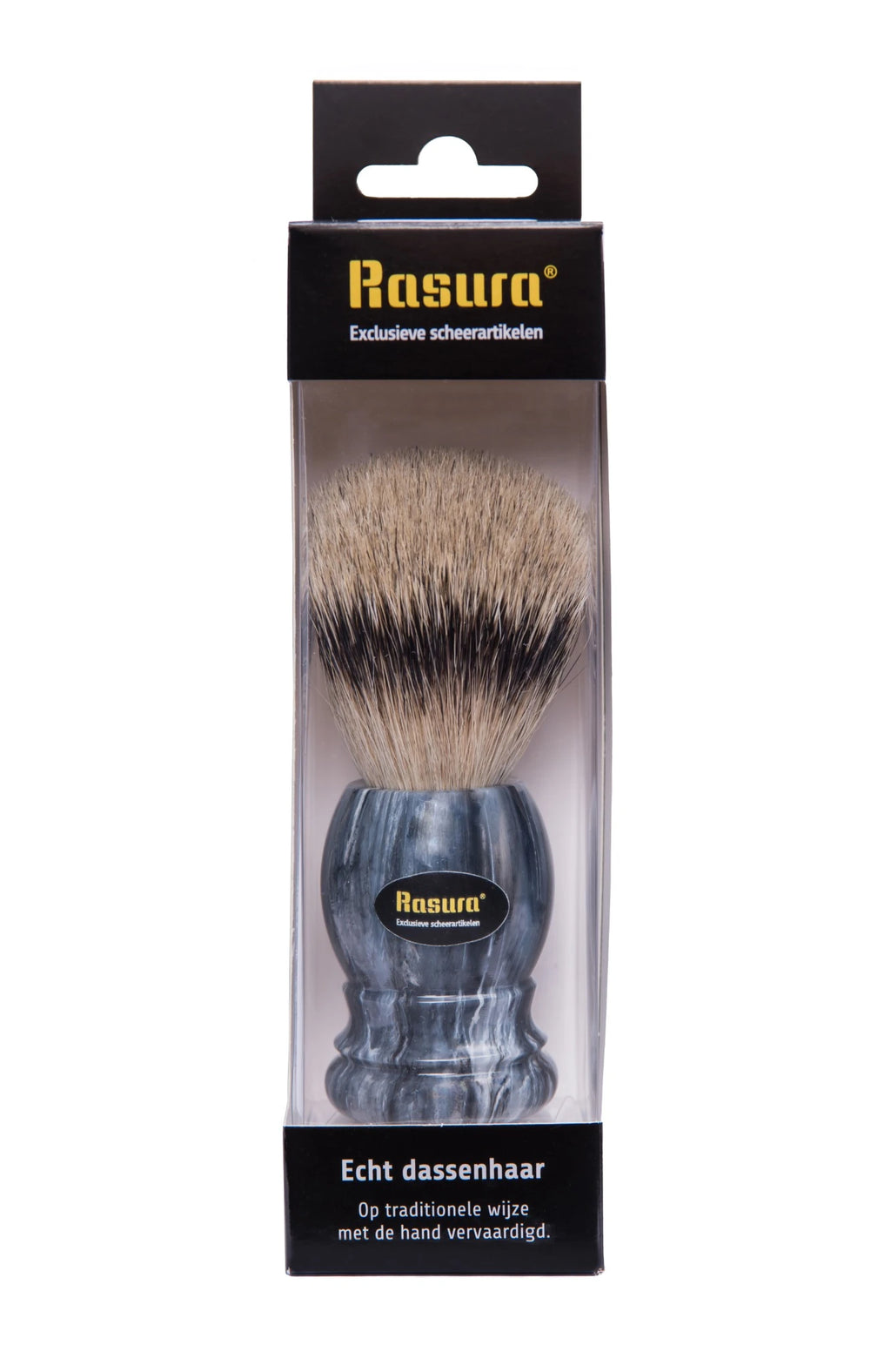 Rasura Scheerkwast Silverspits marmer-grijs