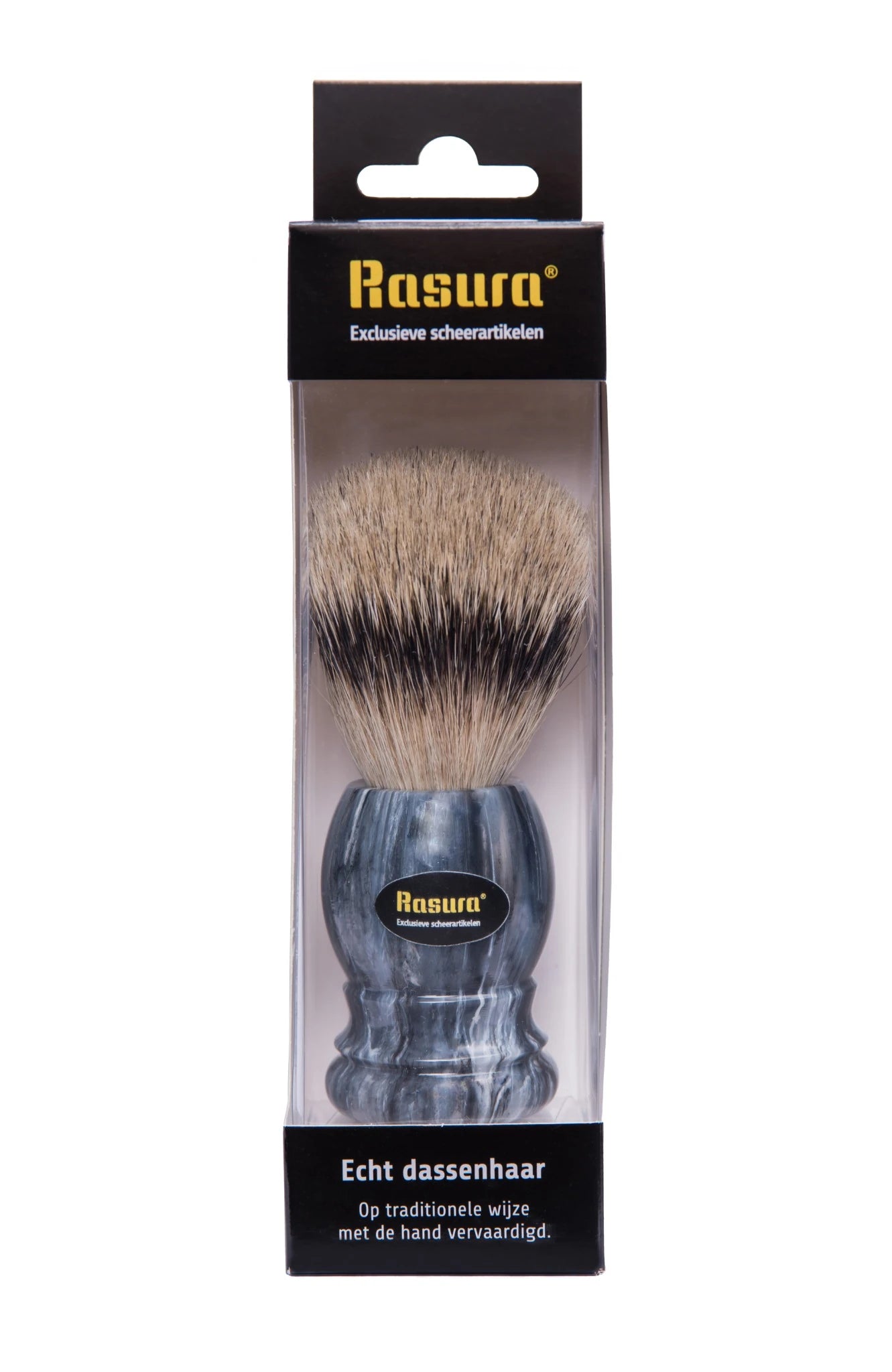 Rasura Scheerkwast Silverspits marmer-grijs