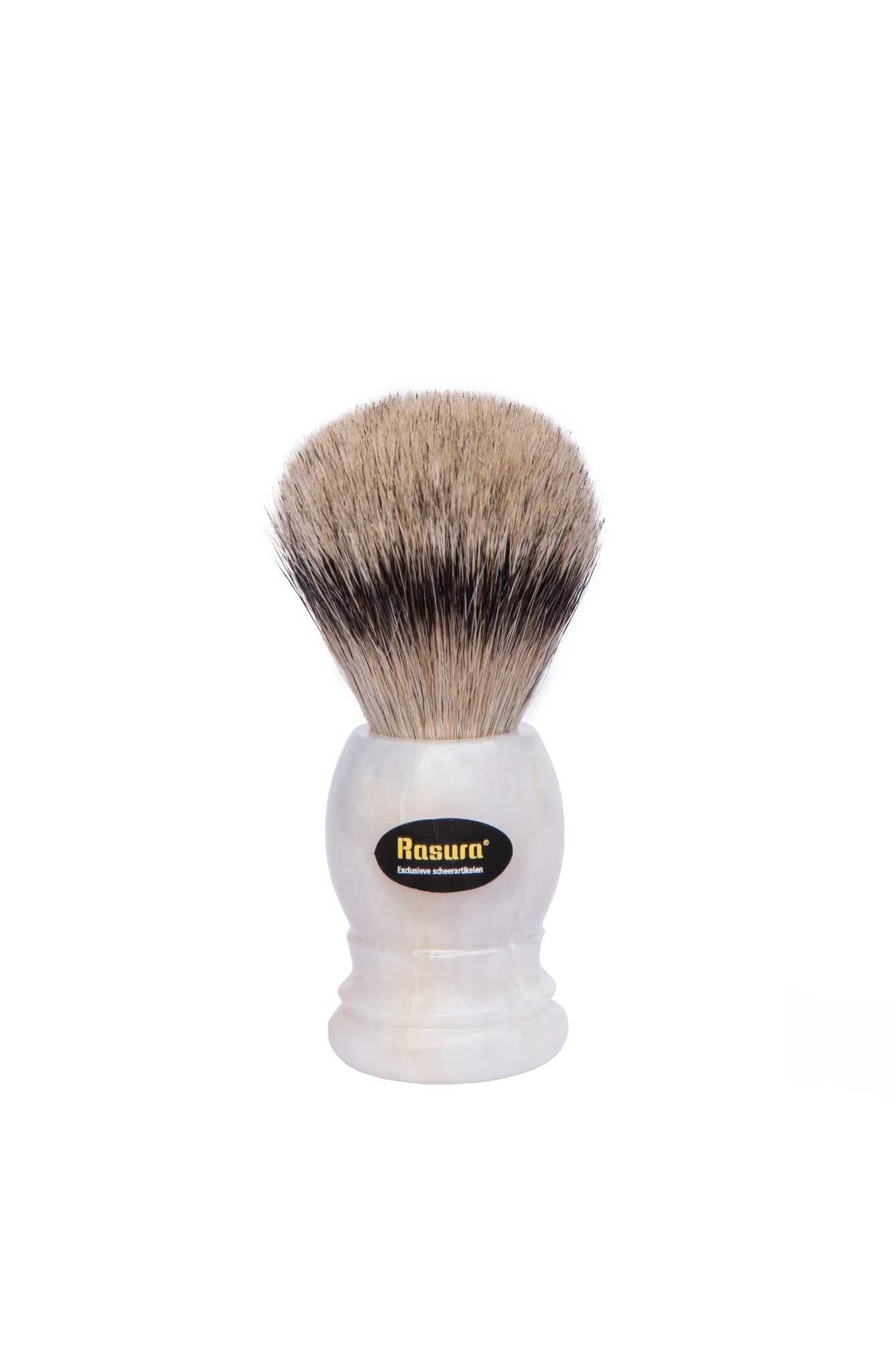 Rasura Scheerkwast Silverspits wit / parelmoer