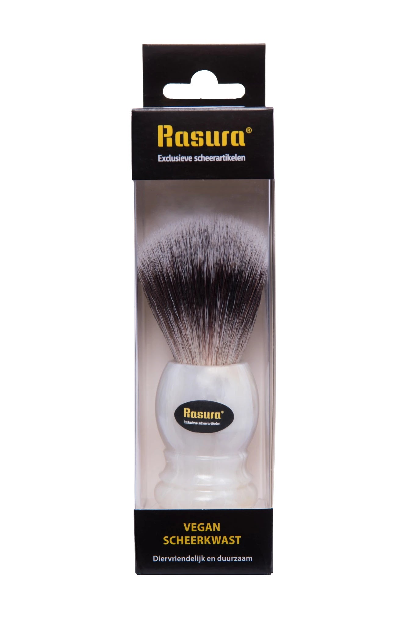 Rasura Scheerkwast Vegan wit / parelmoer