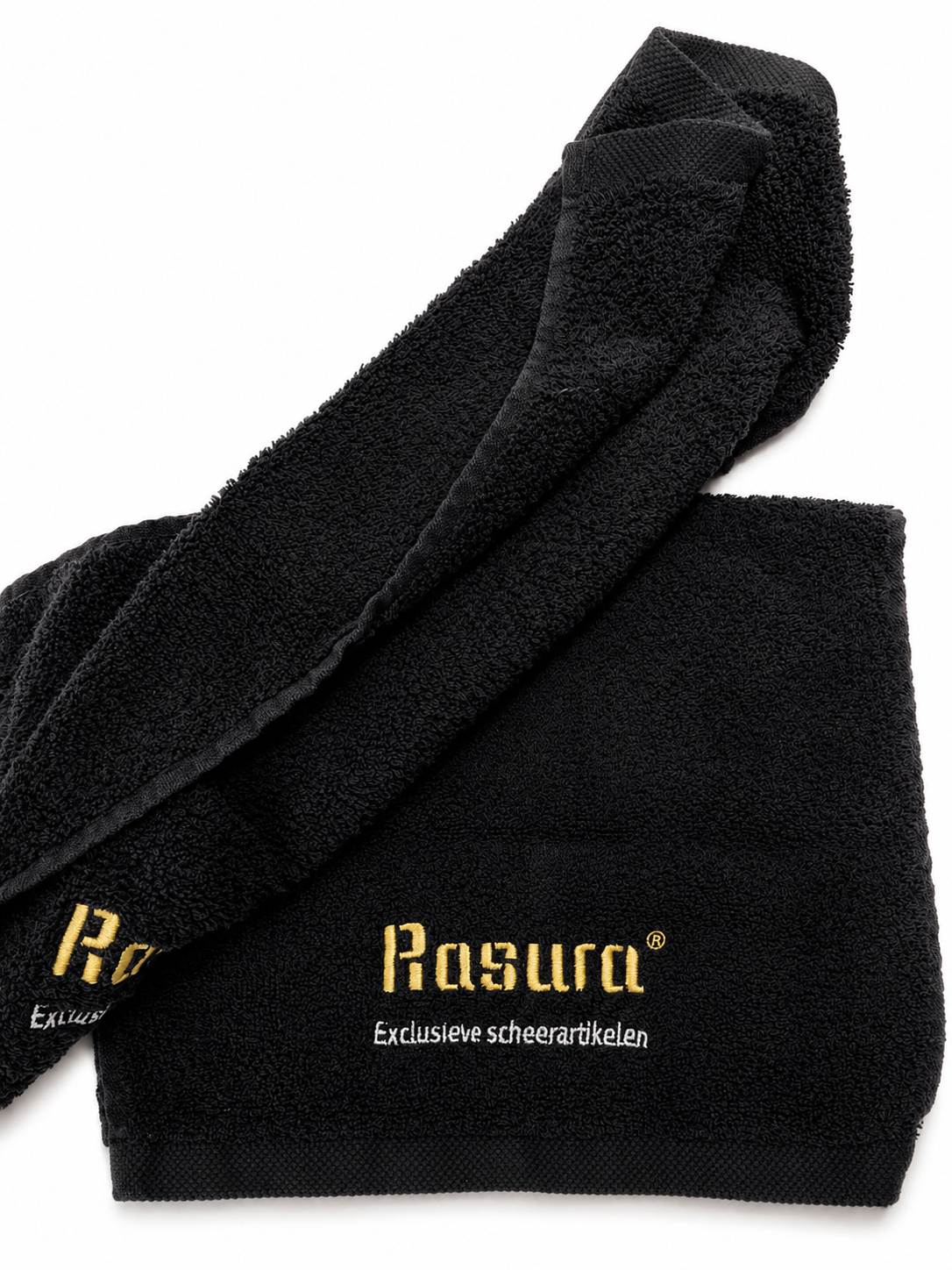 Rasura Scheerhanddoek Zwart met Logo